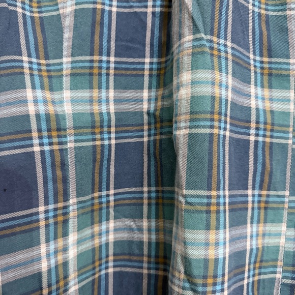 LL Bean Blue Plaid Lakewashed 100% Cotton Button Up Oxford Shirt Size X LARGE - Picture 5 of 7